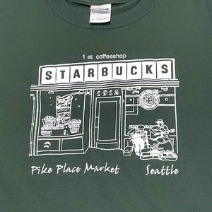 The original Starbucks green shirt XL Pike Place Seattle